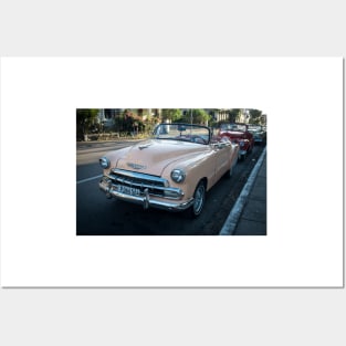 American cars from the 50's in Havana, Cuba Posters and Art